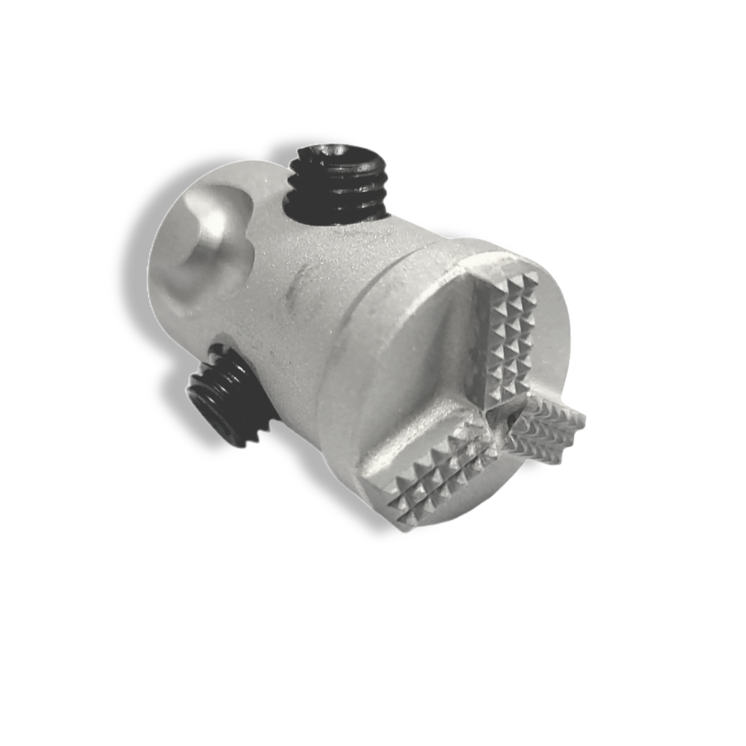 Croco Drill Head (No Chains) can be used with a flex shaft in cast iron and clay pipes as well to puncture through solid blockages in drain pipes